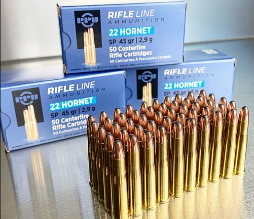 IA1PPU11A193 #1. Ammo 22 Hornet 45Gr PPU PRVI SP 50's