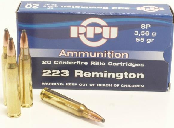 IA1PPU13A132 #1. Ammo 223 Rem 55Gr PPU SP 20's
