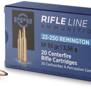 IA1PPU14A211 #1. Ammo 22-250 Rem 55Gr PPU SP 20's