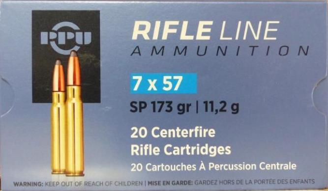 IA1PPU26A052 #1. Ammo 7x57 R Mau 173gr PPU SP 20's