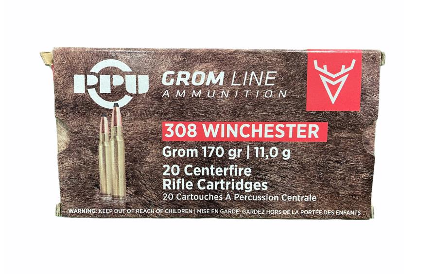 IA1PPU31A379 #1. Ammo 308 Win 170gr PPU Grom 20's