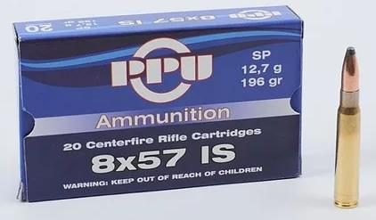 AOFPVA-128 #1. Ammo 8x57 IS 196gr PPU SP 20's