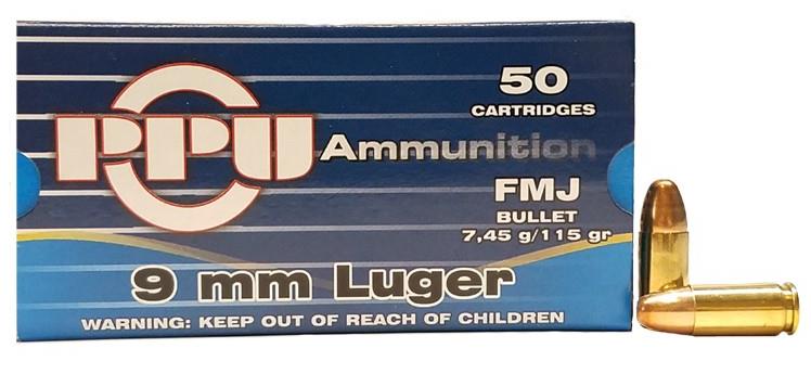 AOFPVA-112 #1. Ammo 9mm L 115gr PPU FMJ 50's