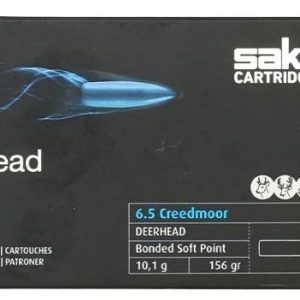 NORC663123HSA10 #1. Ammo 6.5mm Creedmoor 156Gr Sako Deerhead Bonded Oryx 20's