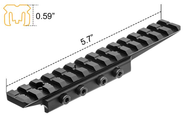 SGMNT-DTW145 #1. UTG Universal Dovetail to Picatinny/Weaver Rail Adaptor