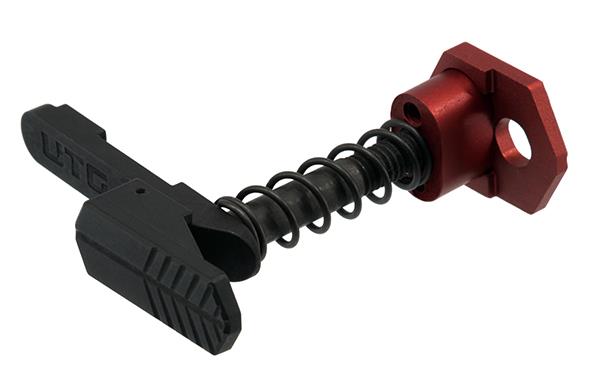 SGTLT-TKSMRR #1. UTG AR15 Ambidextrous Extended Magazine Release, Matte Red