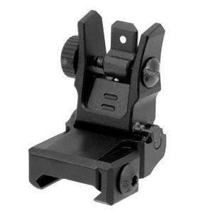 SGMNT-955 #1. UTG AR15 Low Profile Flip-up Rear Sight with Dual Aiming Aperture