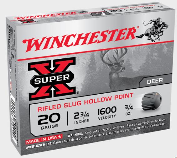 NYAW-X20RSM5 #1. Ammo 20Ga 2 3/4" Winchester Rifled Slug Super-X 10's