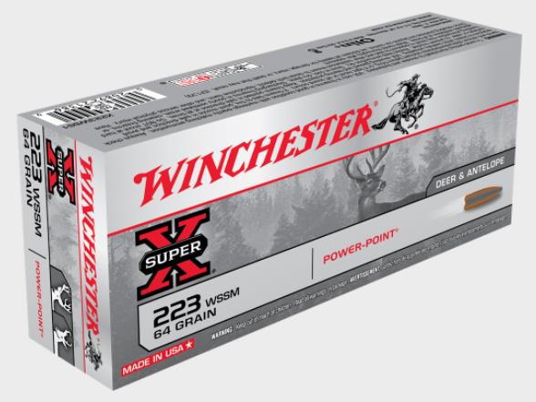 NYAW-X223WSS1 #1. Ammo 223 WSSM 64Gr Winchester Super-X Power Point 20's