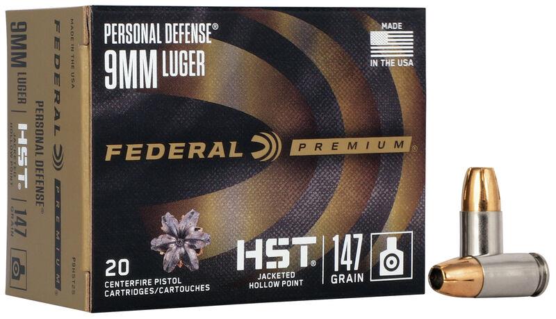 FORAF-001001 #1. Ammo 9mm L 147gr Federal Personal Defense HST 20's P9HST2S