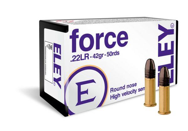 SGAE22FORCE #1. Ammo 22 LR 42Gr Eley Force High Velocity 50's