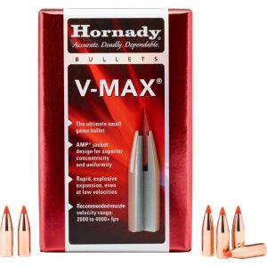 ISS22272 #1. P 22 Cal (.224) 55Gr Hornady V-Max with Cannelure 100's