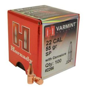 ISS2266 #1. P 22 Cal (.224) 55Gr Hornady Varmint SP Cannelure 100's