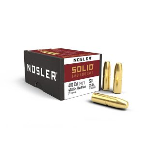 ISS23654 #3. P 416 Cal 400Gr Nosler Solid Flat Point 25's