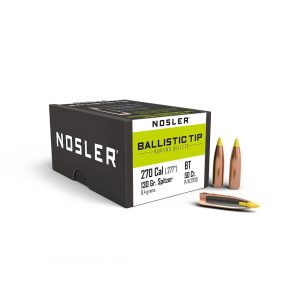 ISS27130 #1. P 270 Cal (.277) 130Gr Nosler Ballistic Tip Hunting Bullet 50's