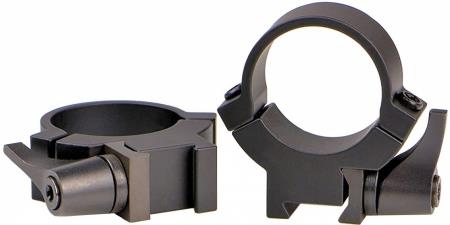 ISS2BLM #2. 25mm (1 Inch) High Warne CZ 550 QD Matte Rings