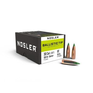 ISS30150 #1. P 30 Cal (.308) 150gr Nosler Ballistic Tip 50's