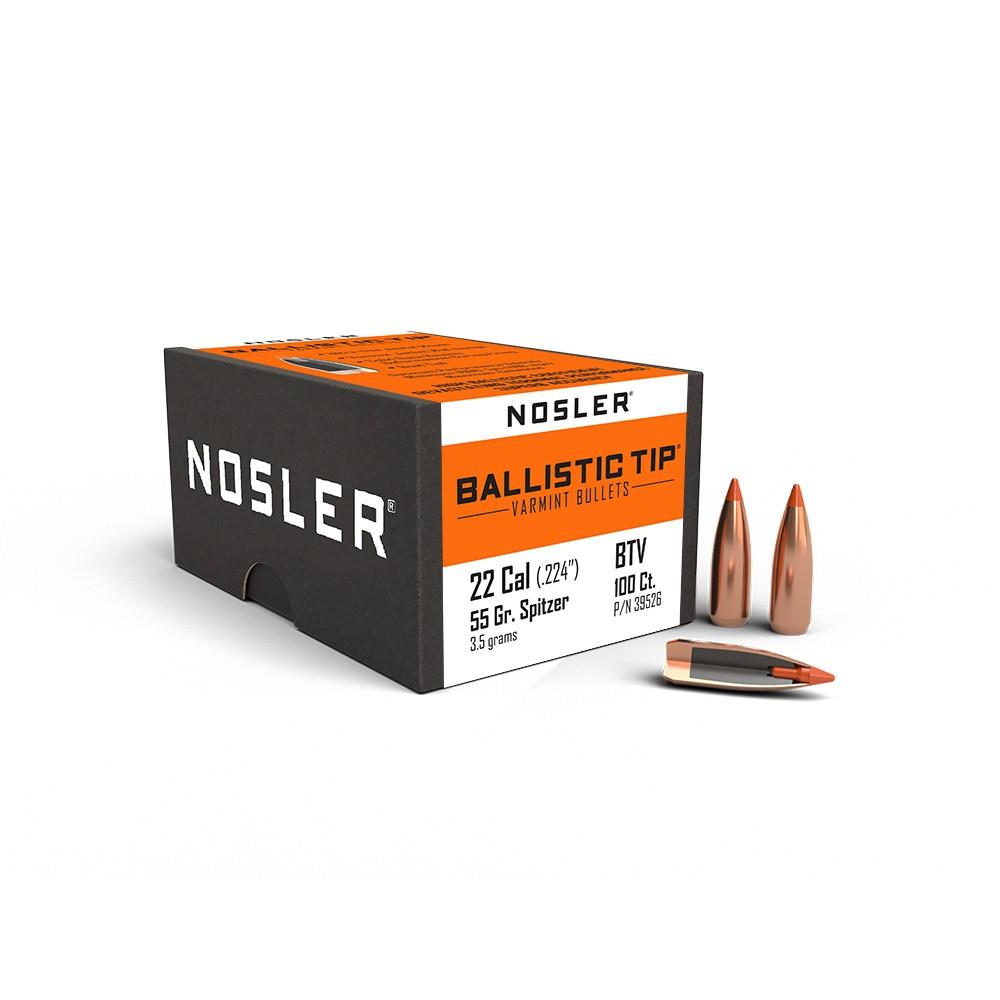ISS39526 #3. P 22 Cal (.224) 55Gr Nosler Ballistic Tip 100's