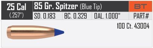 ISS43004 #1. P 25 Cal (.257) 85Gr Nosler Ballistic Tip Varmint 100's