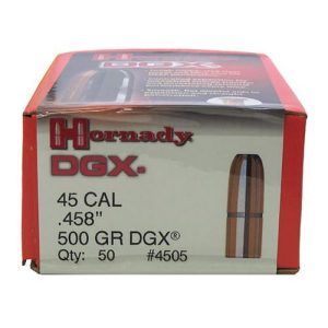 ISS4505 #1. P Hornady 45 Cal (.458) 500Gr DGX 50's
