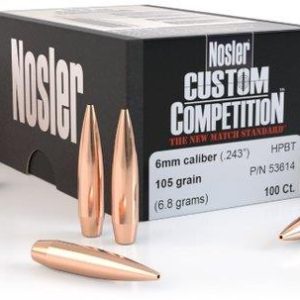 ISS53155 #1. P 30 Cal (.308) 155Gr Nosler Custom Competition HPBT 100's