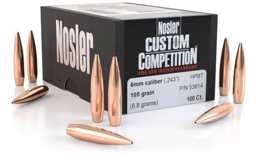 ISS53155 #1. P 30 Cal (.308) 155Gr Nosler Custom Competition HPBT 100's