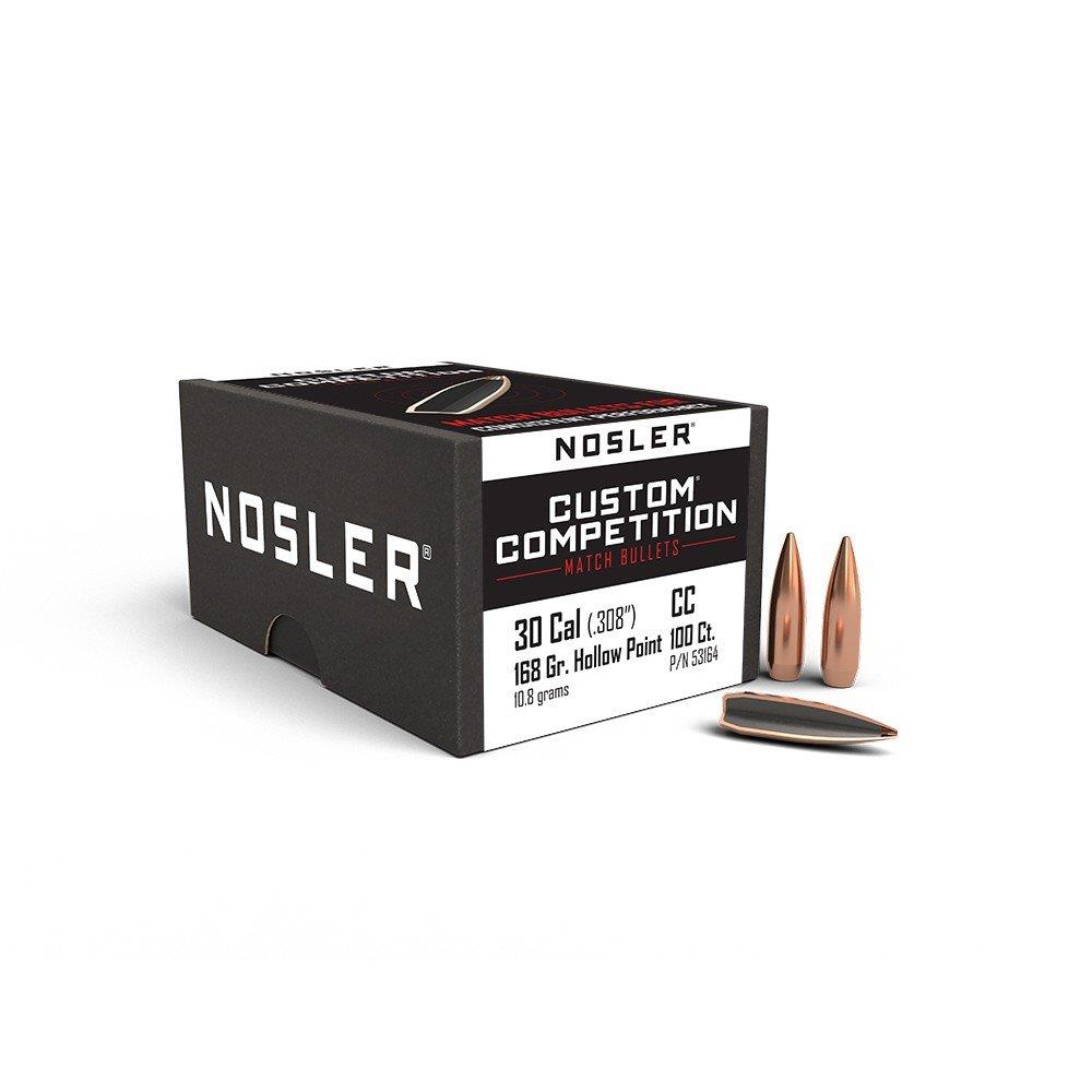 ISS53164 #1. P 30 Cal (.308) 168Gr Nosler Custom Competition 100's