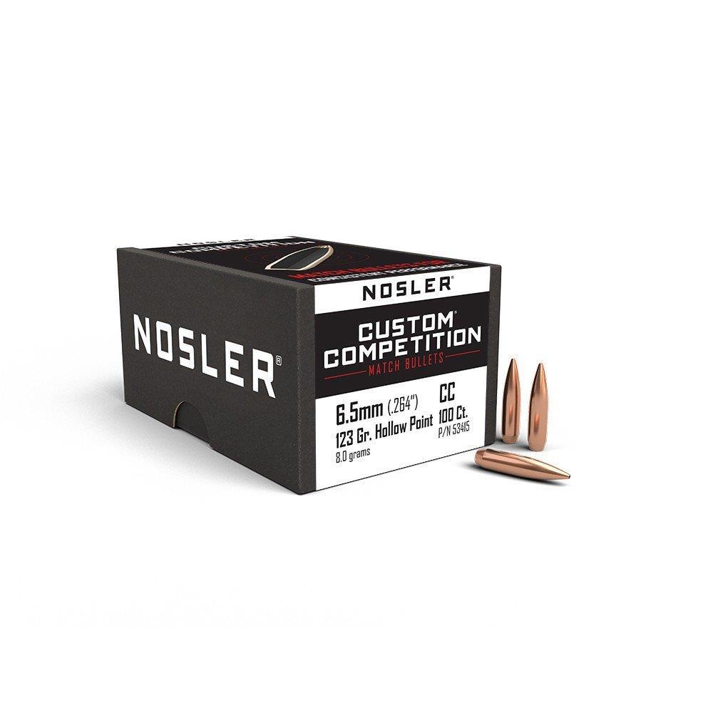 ISS53415 #1. P 6.5mm 123Gr Nosler HPBT Custom Competition Bullet 100's