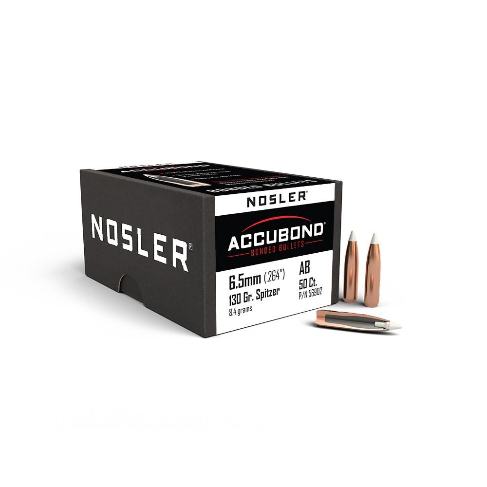 ISS56902 #2. P 6.5mm (.264) 130Gr Nosler AccuBond 50's