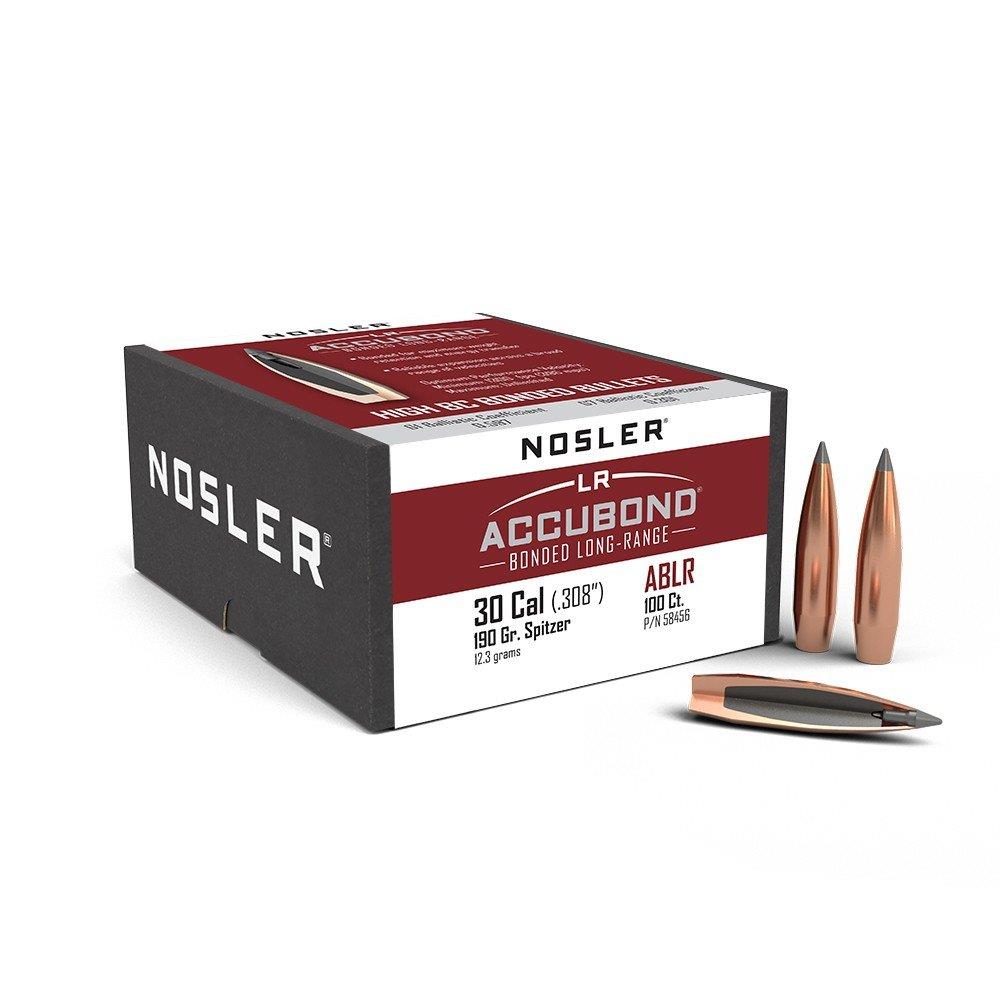 ISS58456 #2. P 30 Cal (.308) 190Gr Nosler AccuBond LR 100's