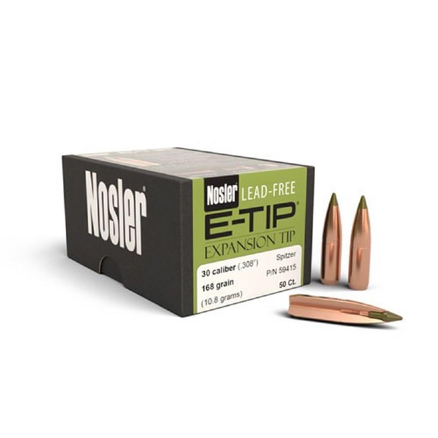 ISS59415 #2. P 30 Cal (.308) 168Gr Nosler E-Tip 50's