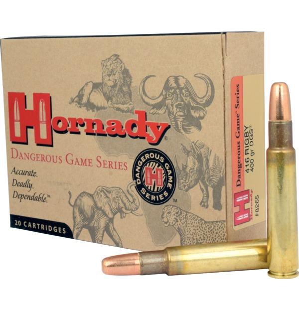 ISS8265 #1. Ammo 416 Rigby 400Gr Hornady DGS 20's