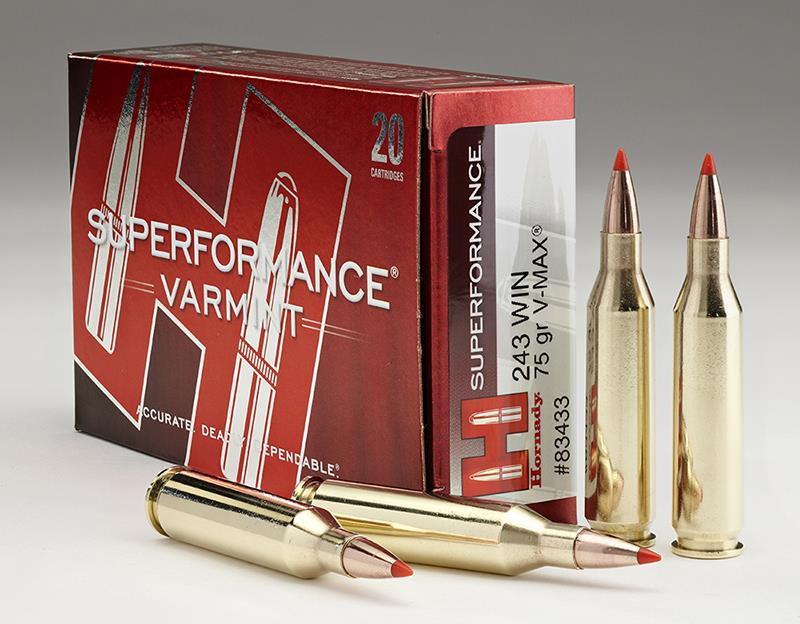 ISS83433 #2. Ammo 243 Win 75gr Hornady V-MAX Superformance Varmint 20'S