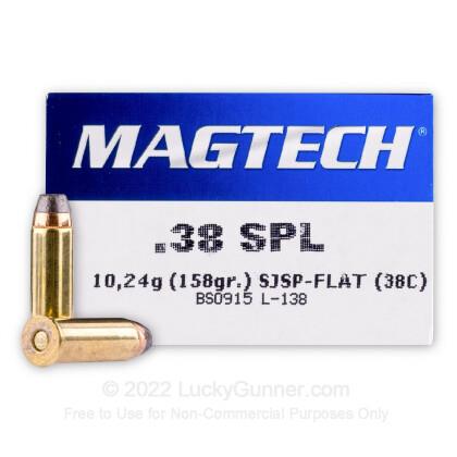 FORAH411 #1. Ammo 38 SPL 158Gr Magtech SJSP Flat 50's