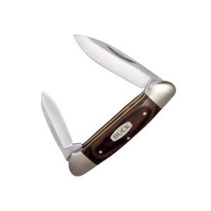 FORBU9021 #1. Buck B389 BRS Canoe Brown Wood (BOX)-Reg