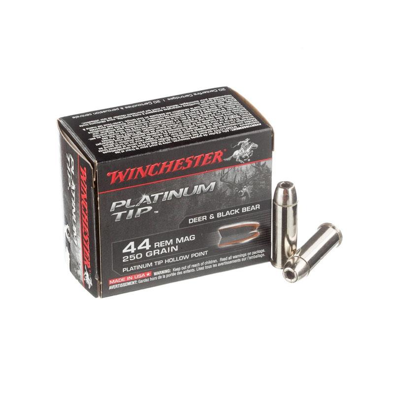NYAW-S44PTHP #1. Ammo 44 RM 250 Gr Winchester HP Platinum Tip 20's