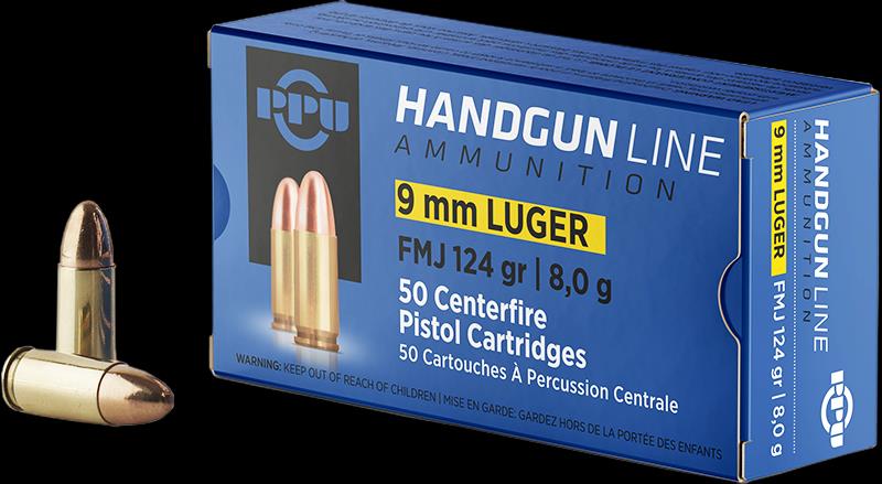 AOFPVA-033 #1. Ammo 9mm LUGER 124Gr PPU FMJ 50's