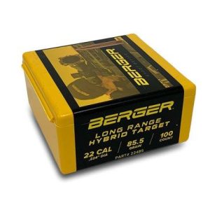 RAPBER22485 #1. P 22 Cal (.224) 85.5Gr Berger LR Hybrid Target 100'S