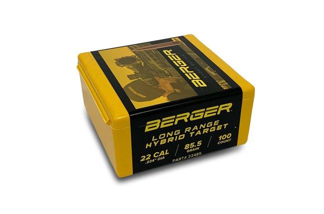 RAPBER22485 #1. P 22 Cal (.224) 85.5Gr Berger LR Hybrid Target 100'S
