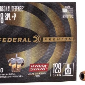 FORAF-001 #1. Ammo 38 SPL 129Gr Federal +P Hydra Shock 20's