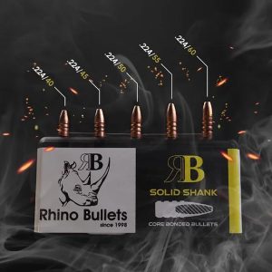 RHI224/45/SS100 #1. P 22 Cal (.224) 45Gr Rhino Solid Shank 100's