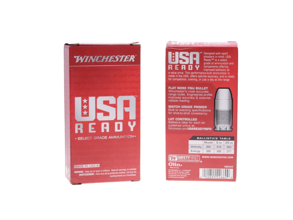 NYAW-RED45 #1. Ammo 45 ACP 230Gr Win FMJ 50's