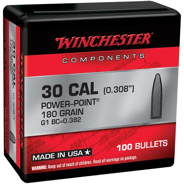 NYRW-WB308SP180 #1. P 30 Cal (.308) 180Gr Winchester PP 100's