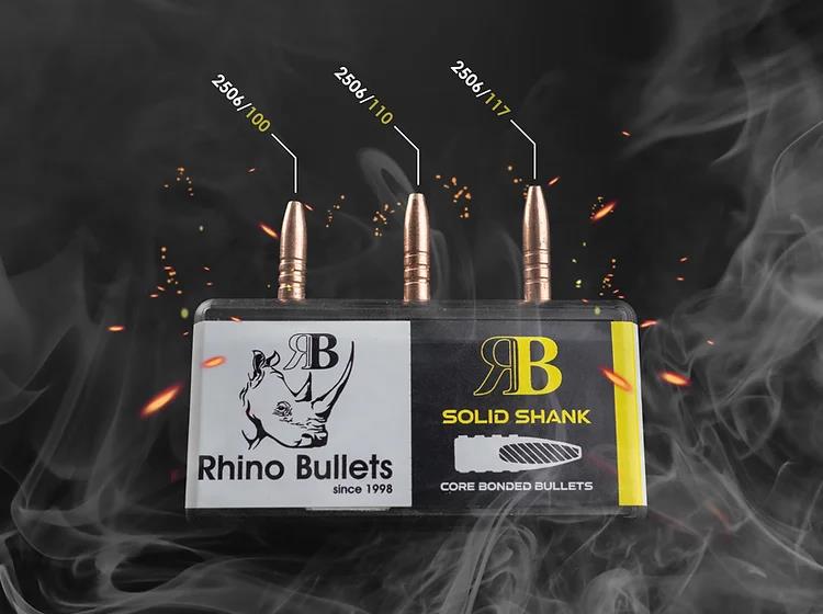 RHI257/110/SS50 #1. P 25 Cal (.257) 110Gr Rhino Solid Shank 50's