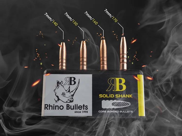RHI284/160/SS50 #1. P 7mm (.284) 160Gr Rhino Solid Shank 50's