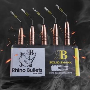 RHI308/180/SS50 #1. P 30 Cal (.308) 180Gr Rhino Solid Shank 50's