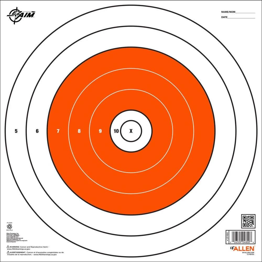 ISS15496 #1. Allen EZ Aim Paper Bullseye Target
