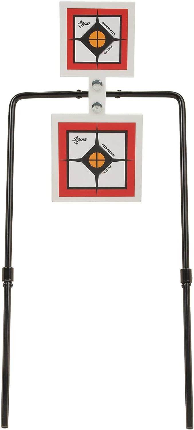 ISS15365 #1. Allen EZ Aim Hardrock AR500 Centrefire Medium Square Spinner With Stand