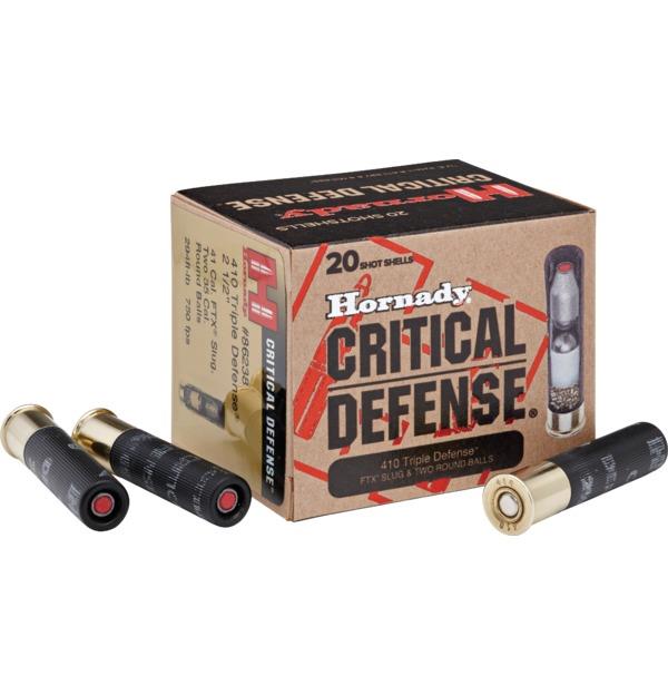 ISS86238 #1. Ammo 410 2 1/2" Hornady Triple Defense CD 20's
