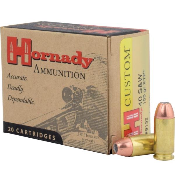 GBAB40H9132 #1. Ammo 40 S&W 155Gr Hornady XTP 20's